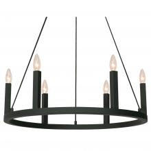  GRCP26CBBK - Grace 6 Light Pendant