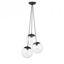  2743-66A - 3 LIGHT, PENDANT FIXTURE IN METAL