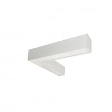  NLUD-L334W - "L" Shaped L-Line LED Indirect/Direct Linear, 3781lm / Selectable CCT, White Finish