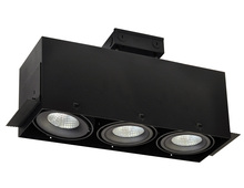  NMRTLG-13D6L1935B - LED Trimless 3-Head MLS Housing, 30W / 2100lm per Head, 3500K, 32-Degrees Flood, Black, 120-277V