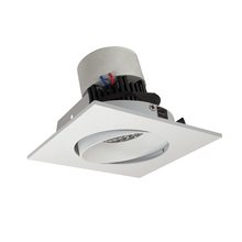  NPR-4SC30XMPW - 4" Pearl LED Square Adjustable Cone Retrofit, 1000lm / 12W, 3000K, Matte Powder White Reflector