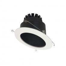  NRM3-6S2L135FB - 6" Marquise III Round Slope Baffle, 900lm, 3500K, Flood Optic, Black Baffle/White Flange