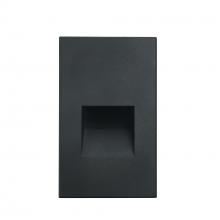  NSW-730/30B - Ari LED Step Light w/ Vertical Wall Wash Face Plate, 37lm / 2.5W, 3000K, Black Finish