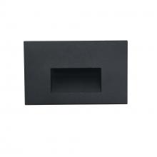  NSW-740/30B - Ari LED Step Light w/ Horizontal Wall Wash Face Plate, 88lm / 5W, 3000K, Black Finish