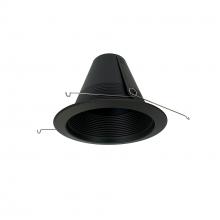  NTM-713BBAL - 6" Air-Tight Aluminum Baffle Cone w/ Flange, Black