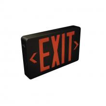  NX-603D-LED/B - LED Exit Sign, Selectable Red or Green Letters with Matched Color Diffuser, Black Housing