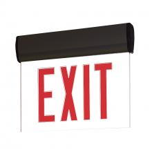  NX-810-LEDRCB - Surface Adjustable LED Edge-Lit Exit Sign, AC only, 6" Red Letters, Single Face / Clear Acrylic,