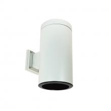  NYLI-6WI1BBW - 6" Cylinder, White, Wall Mount, Incandescent, Refl., Black