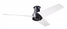  AMB-FM-MB-56-MW-NL-RC - Ambit Flush DC Fan- Matte Black Finish; 56" Matte White Blades; No Light; Remote Control