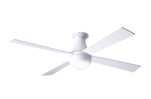  BAL-FM-GW-52-AL-652-002 - Ball Flush Fan; Gloss White Finish; 52" Aluminum Blades; 20W LED; Fan Speed and Light Control (3