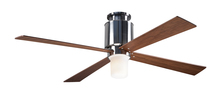  LAP-FM-BN-50-MG-552-002 - Lapa Flush Fan; Bright Nickel Finish; 50" Mahogany Blades; 17W LED; Fan Speed and Light Control