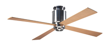  LAP-FM-BN-50-MP-NL-001 - Lapa Flush Fan; Bright Nickel Finish; 50" Maple Blades; No Light; Fan Speed Control