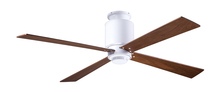  LAP-FM-GW-50-MG-NL-001 - Lapa Flush Fan; Gloss White Finish; 50" Mahogany Blades; No Light; Fan Speed Control