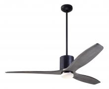  LLX-DBBK-54-GY-271-WC - LeatherLuxe DC Fan; Dark Bronze Finish with Black Leather; 54" Graywash Blades; 17W LED; Wall Co