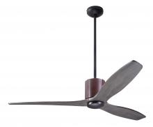  LLX-DBCH-54-GY-NL-WC - LeatherLuxe DC Fan; Dark Bronze Finish with Chocolate Leather; 54" Graywash Blades; No Light; Wa