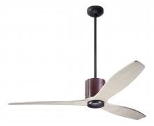  LLX-DBCH-54-WW-NL-RC - LeatherLuxe DC Fan; Dark Bronze Finish with Chocolate Leather; 54" Whitewash Blades; No Light; R