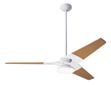  TOR-GW-52-MP-272-002 - Torsion Fan; Gloss White Finish; 52" Maple Blades; 20W LED; Fan Speed and Light Control (3-wire)