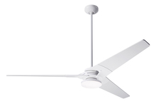  TOR-GW-62-NK-272-002 - Torsion Fan; Gloss White Finish; 62" Nickel Blades; 20W LED; Fan Speed and Light Control (3-wire