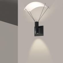  SLS0211 - Standard Single Sconce with Bar-Mounted Duplex Cylinders w/Snoot Flood Lens & Parachute Reflector