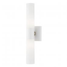  10102-13 - Textured White ADA 2-Light Vanity Sconce