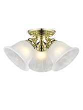  1358-02 - 3 Light Polished Brass Ceiling Mount