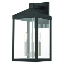  20584-04 - 3 Lt BK Outdoor Wall Lantern