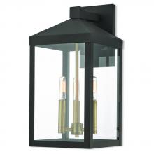  20584-07 - 3 Lt BZ Outdoor Wall Lantern