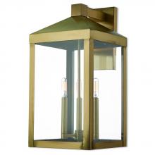  20585-01 - 3 Lt AB Outdoor Wall Lantern