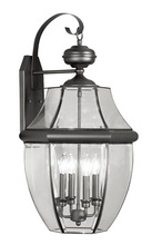  2356-04 - 4 Light Black Outdoor Wall Lantern