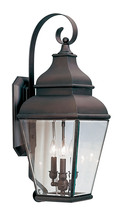  2593-07 - 3 Light Bronze Outdoor Wall Lantern