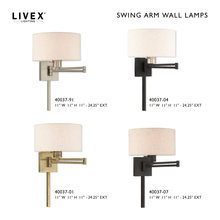  40037-07 - 1 Lt Bronze Swing Arm Wall Lamp