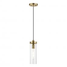  41236-01 - 1 Light Antique Brass Mini Pendant