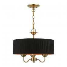  41863-01 - 3 Light Antique Brass Pendant Chandelier