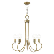  42925-01 - 5 Lt Antique Brass Chandelier