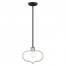  45513-04 - 1 Lt Black & Winter Gold Mini Pendant