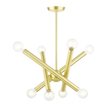  45584-12 - 8 Lt Satin Brass  Chandelier