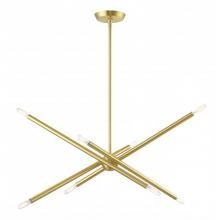  46778-12 - 8 Lt Satin Brass Linear Chandelier