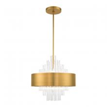  48874-08 - 8 Lt Natural Brass Pendant Chandelier