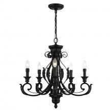  49065-68 - 5 Light Shiny Black Chandelier