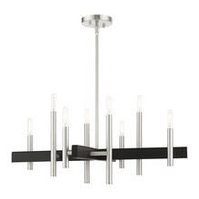  49348-91 - 8 Lt Brushed Nickel  Chandelier