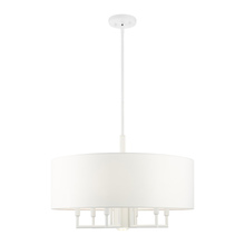  49376-03 - 7 Lt White Pendant Chandelier