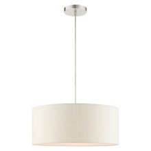  49802-91 - 3 Lt Brushed Nickel Drum Pendant