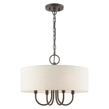  49804-92 - 4 Lt English Bronze  Pendant Chandelier