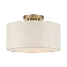  49809-01 - 1 Lt Antique Brass Semi Flush