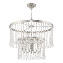  51065-91 - 5 Lt Brushed Nickel Pendant Chandelier