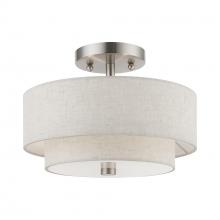  51082-91 - 2 Light Brushed Nickel Semi-Flush