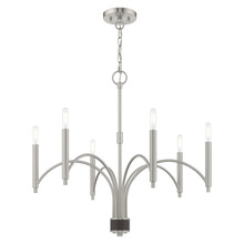  51336-91 - 6 Lt Brushed Nickel Chandelier