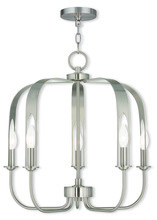  51935-91 - 5 Light Brushed Nickel Chandelier