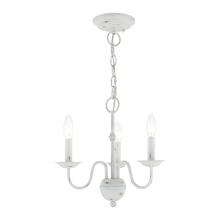  52163-60 - 3 Lt Antique White Mini Chandelier