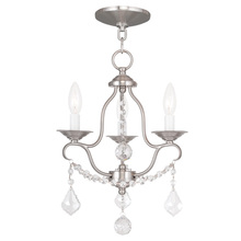  6423-91 - 3 Light Brushed Nickel Mini Chandelier